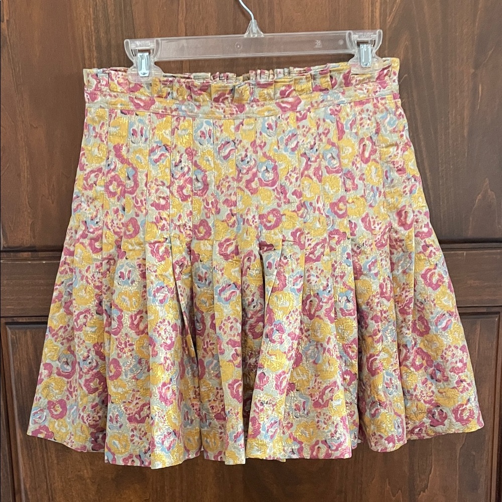 Zac Posen Multicolor Floral A-Line Skirt